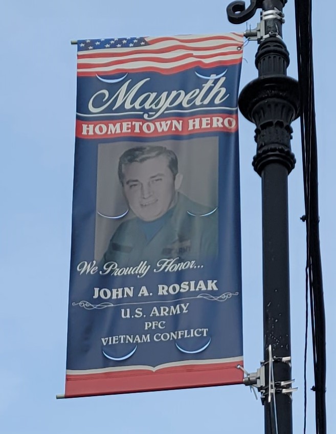 MASPETH HOMETOWN HERO JOHN A. ROSIAK MEMORIAL BANNER
