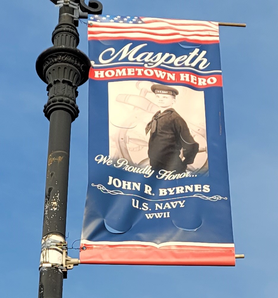 MASPETH HOMETOWN HERO JOHN R. BYRNES MEMORIAL BANNER