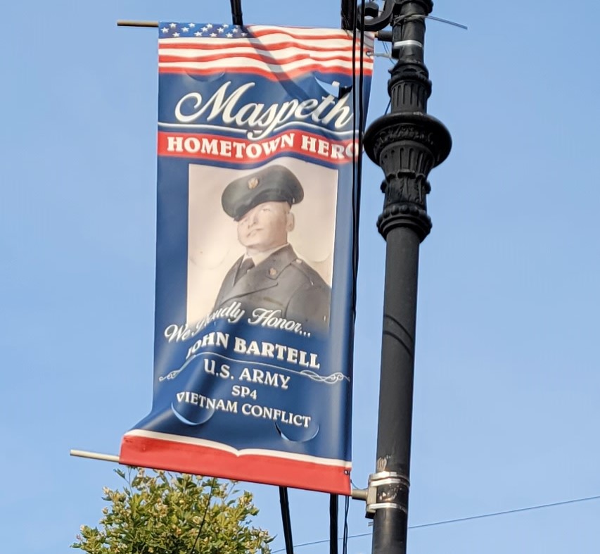 MASPETH HOMETOWN HERO JOHN BARTELL MEMORIAL BANNER