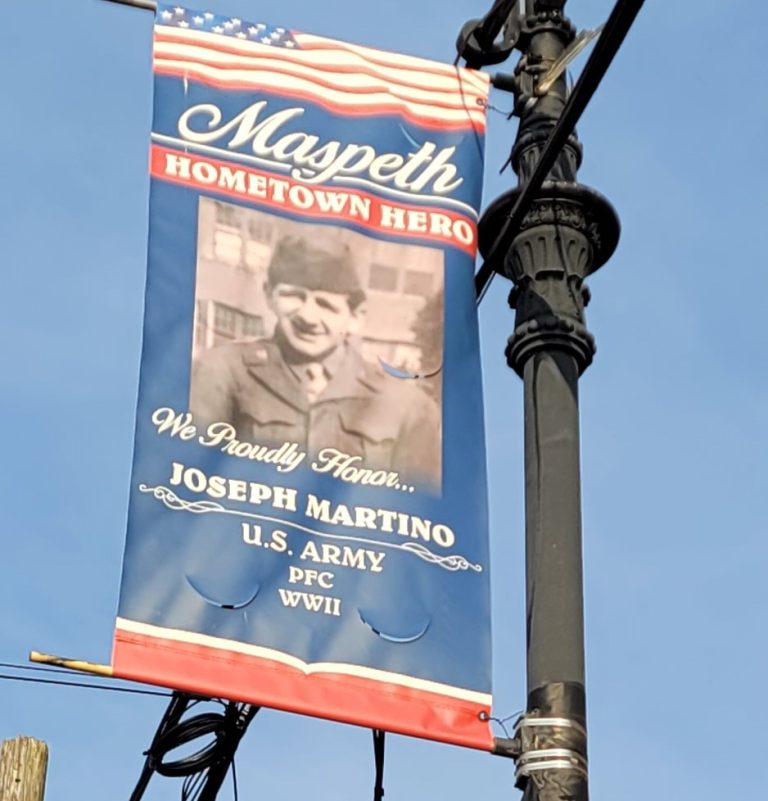 MASPETH HOMETOWN HERO JOSEPH MARTINO MEMORIAL BANNER