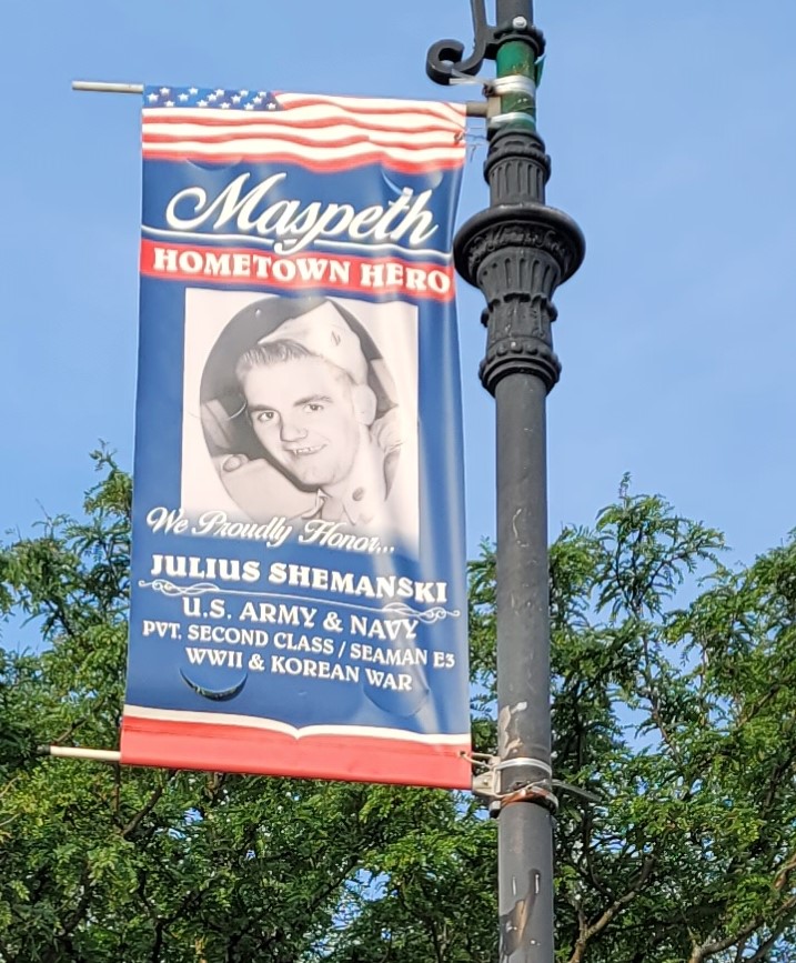 MASPETH HOMETOWN HERO JULIUS SHEMANSKI MEMORIAL BANNER