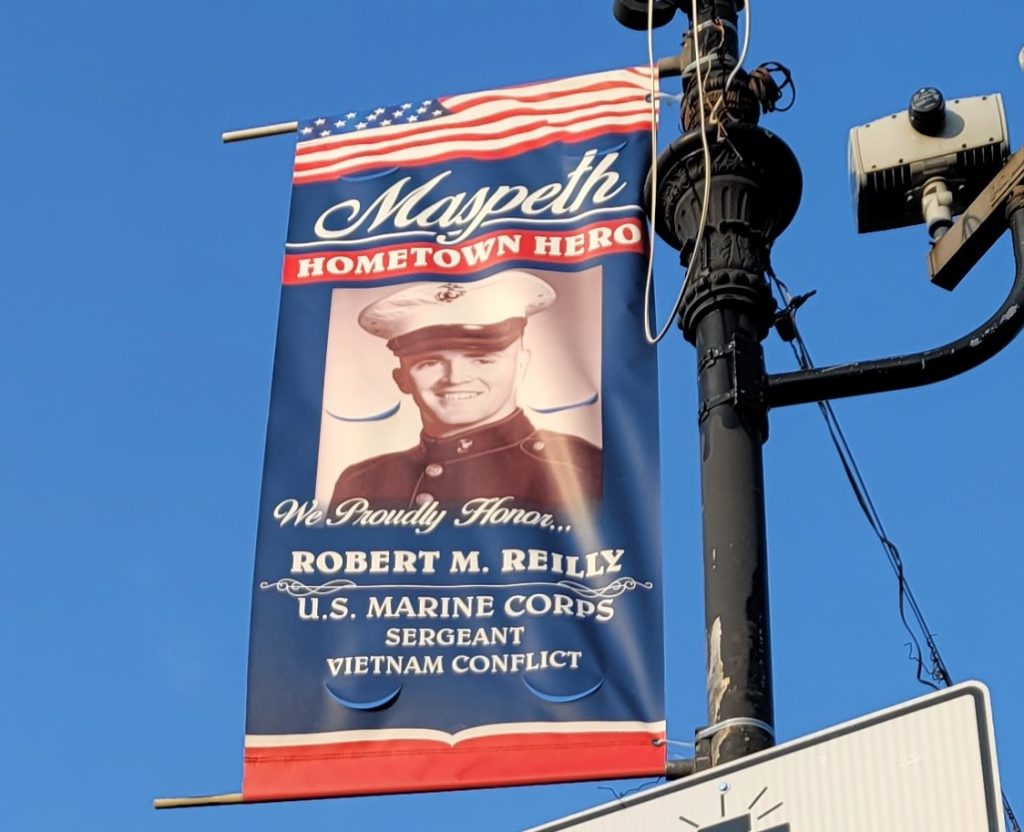 MASPETH HOMETOWN HERO ROBERT M. REILLY MEMORIAL BANNER