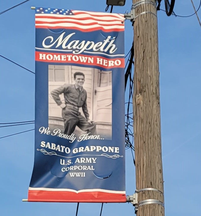 MASPETH HOMETOWN HERO SABATO GRAPPONE MEMORIAL BANNER