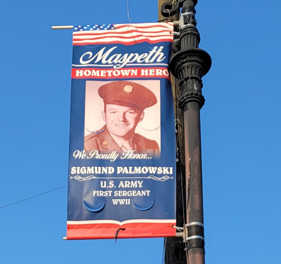 MASPETH HOMETOWN HERO SIGMUND PALMOWSKI MEMORIAL BANNER