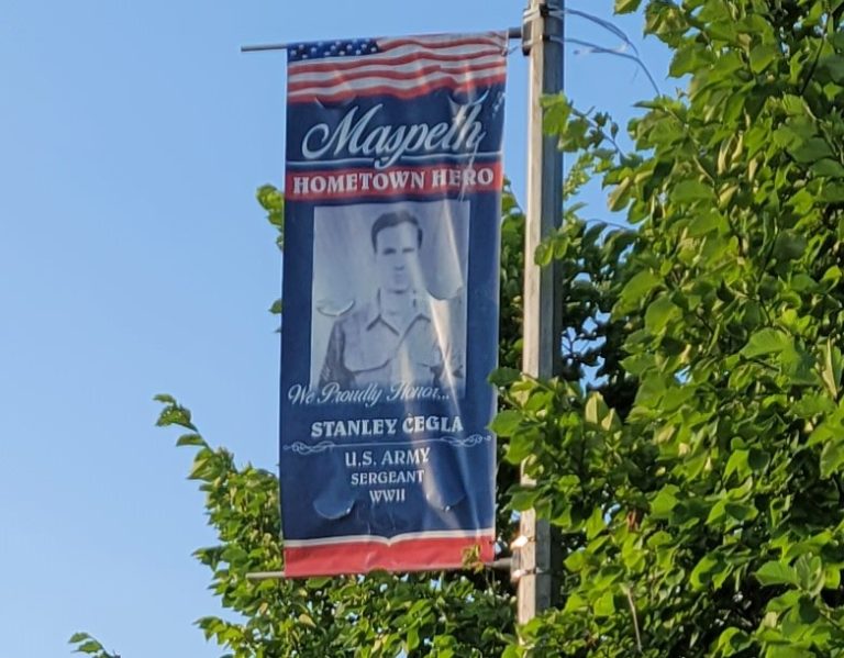 MASPETH HOMETOWN HERO STANLEY CEGLA MEMORIAL BANNER