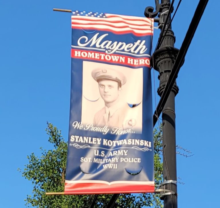 MASPETH HOMETOWN HERO STANLEY KOTWASINSKI MEMORIAL BANNER