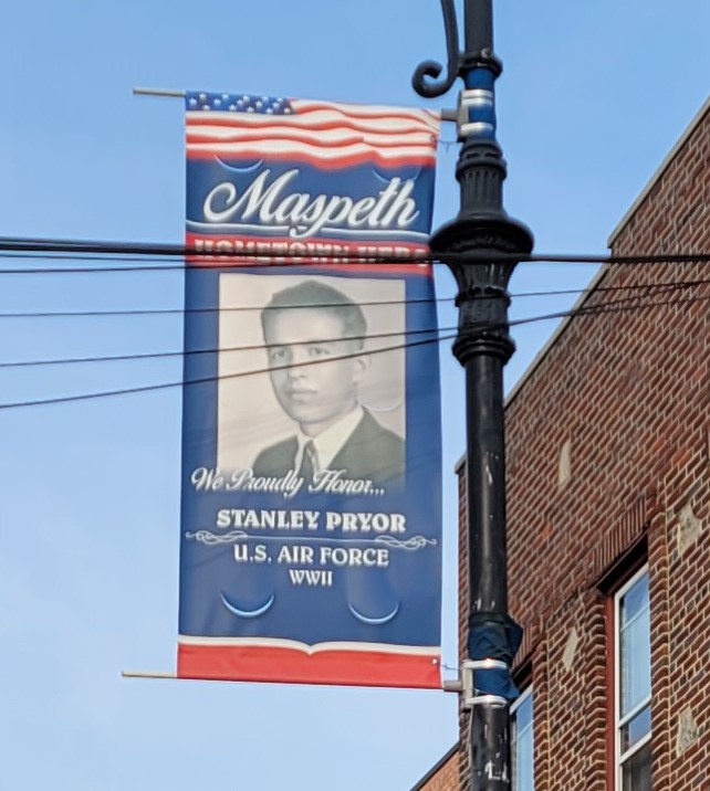 MASPETH HOMETOWN HERO STANLEY PRYOR MEMORIAL BANNER