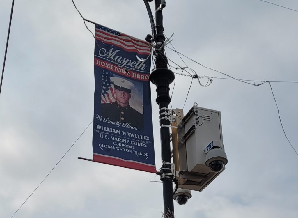 MASPETH HOMETOWN HERO WILLIAM P. VALLEY MEMORIAL BANNER
