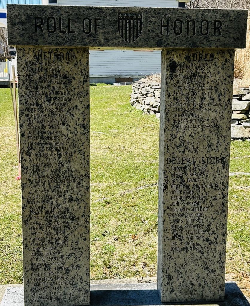 MCDONOUGH ROLL OF HONOR WAR MEMORIAL BACK