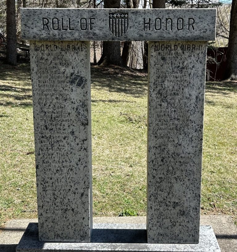 MCDONOUGH ROLL OF HONOR WAR MEMORIAL FRONT