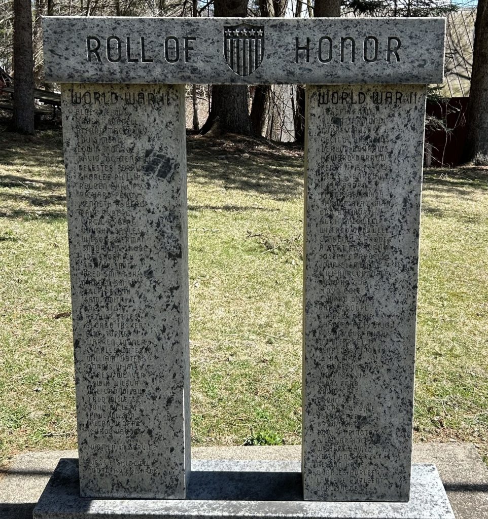 MCDONOUGH ROLL OF HONOR WAR MEMORIAL FRONT