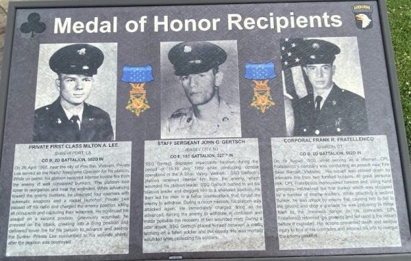 MEDAL OF HONOR RECIPIENTS AIRBORNE WAR MEMORIAL PANEL