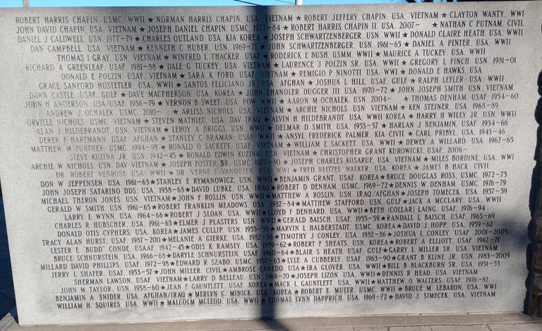 MILAN VETERANS WALL OF HONOR SECTION F