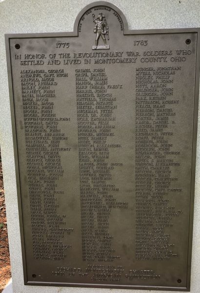 MONTGOMERY COUNTY REVOLUTIONARY WAR VETERANS MEMORIAL PLAQUE