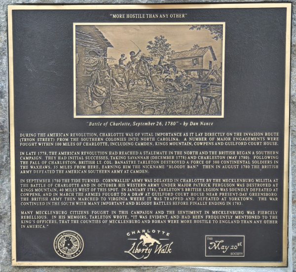 “MORE HOSTILE THAN ANY OTHER” REVOLUTIONARY WAR MEMORIAL PLAQUE