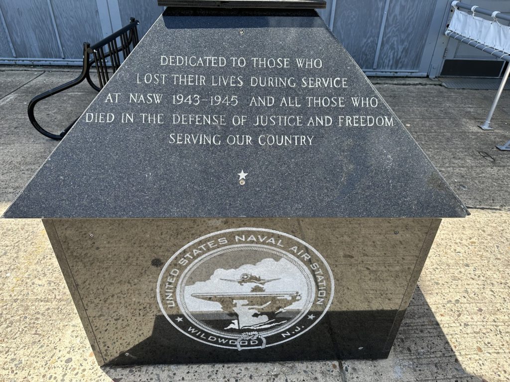 NAVAL AIR STATION WILDWOOD WORLD WAR II MEMORIAL SIDE A