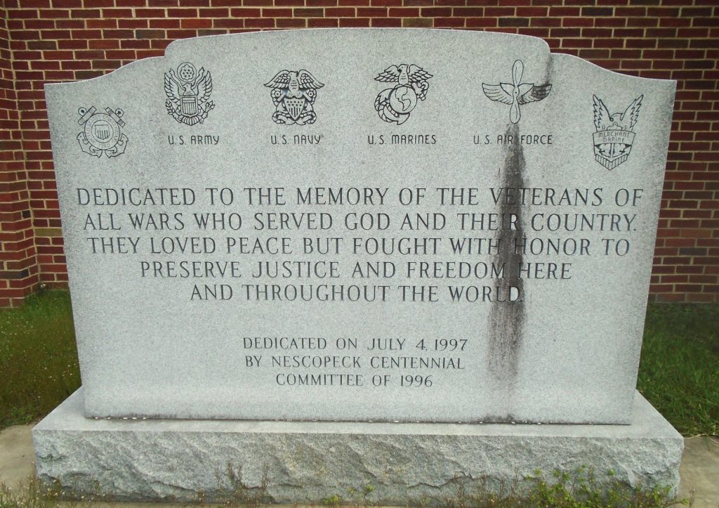 NESCOPECK ALL WARS VETERANS MEMORIAL