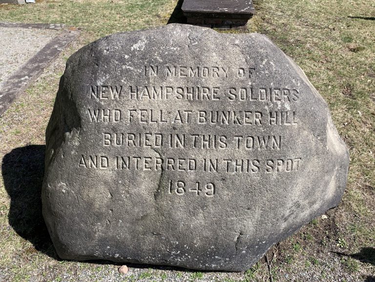 NEW HAMPSHIRE SOLDIERS BUNKER HILL MEMORIAL ROCK