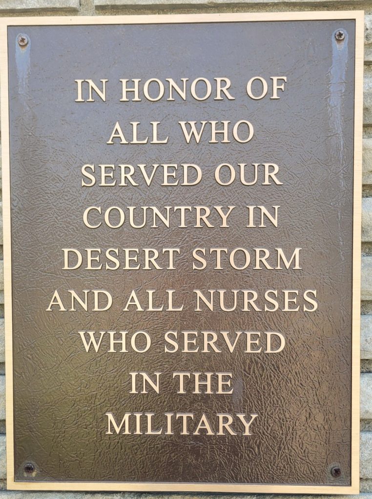 NEW SALEM WAR VETERANS MEMORIAL PLAQUE C