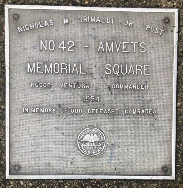 NO 42-AMVETS MEMORIAL SQUARE PLAQUE