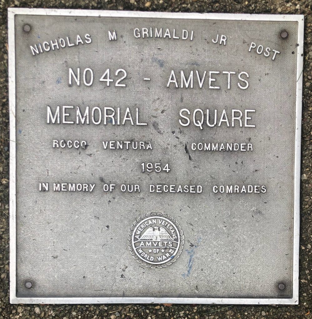 NO 42-AMVETS MEMORIAL SQUARE PLAQUE