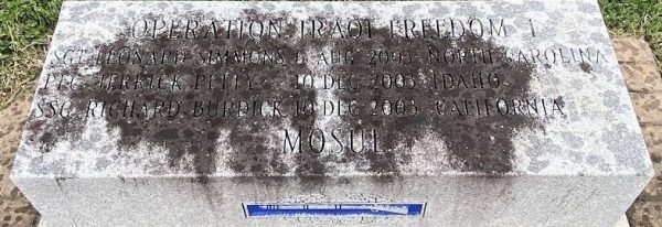 OPERATION IRAQI FREEDOM 1 WAR MEMORIAL