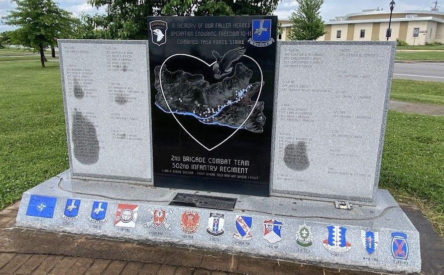 OUR FALLEN HEROES OPERATION ENDURING FREEDOM 10-11 MEMORIAL