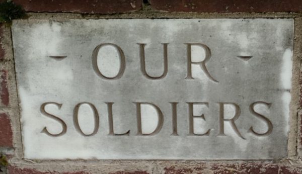 OUR SOLDIERS MEMORIAL FLAGPOLE PLAQUE