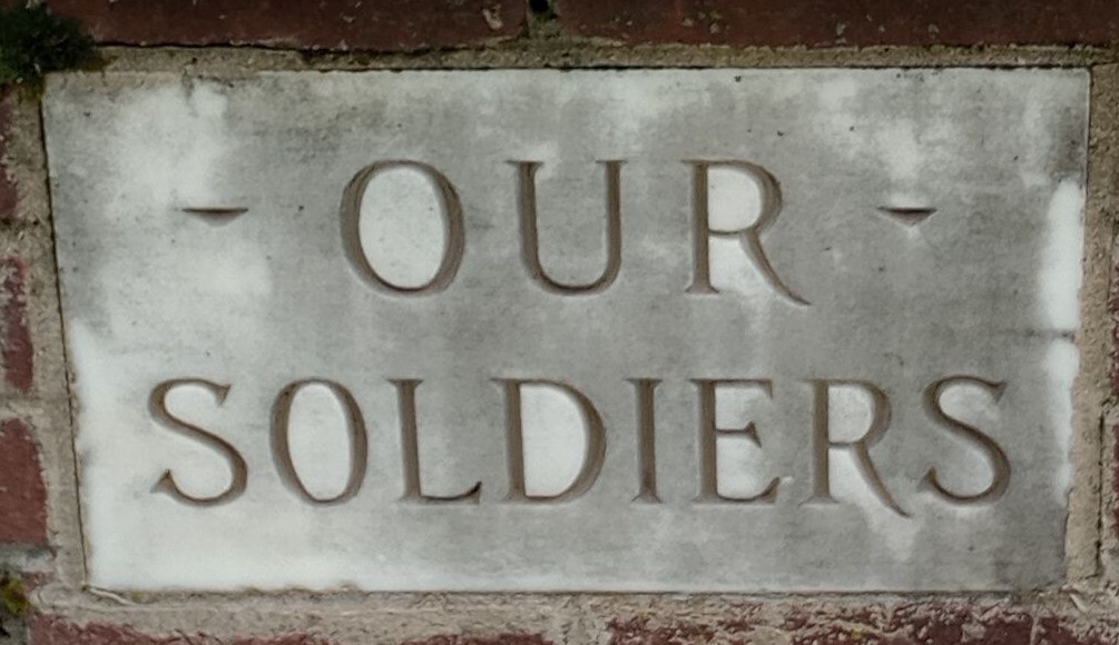 OUR SOLDIERS MEMORIAL FLAGPOLE PLAQUE