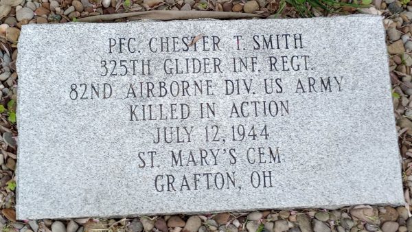 PFC. CHESTER T. SMITH WAR MEMORIAL STONE