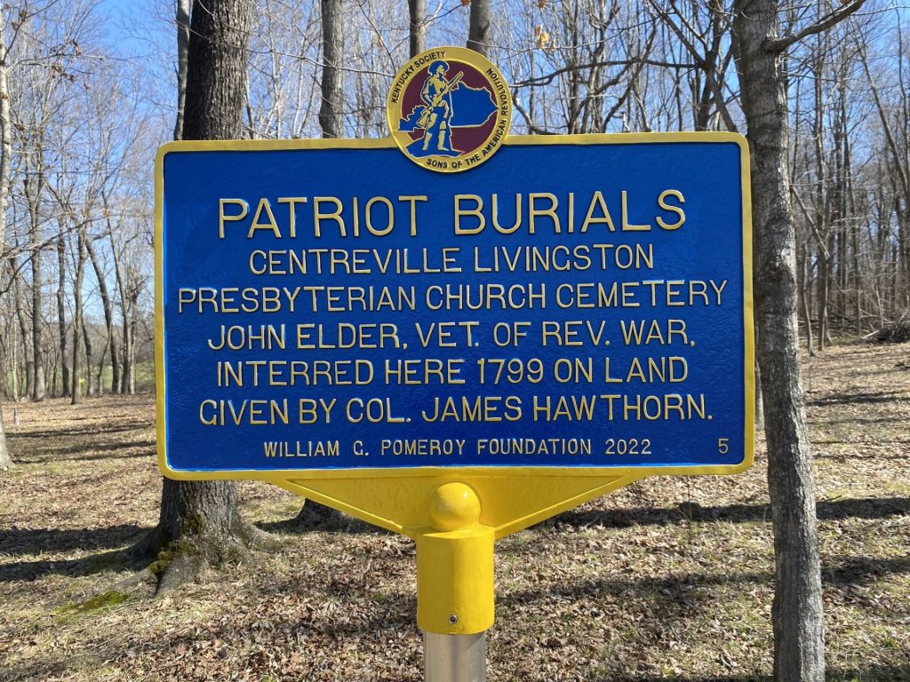 PATRIOTS BURIALS CENTREVILLE LIVINGSTON PRESBYTERIAN CHURCH CEMETERY MEMORIAL MARKER
