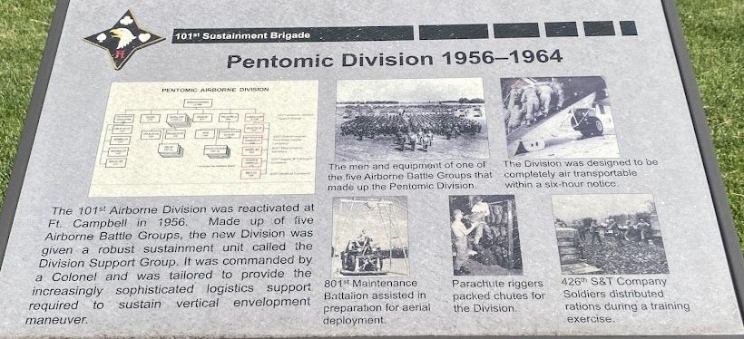PENTOMIC DIVISION 1956-1964 MEMORIAL PANEL
