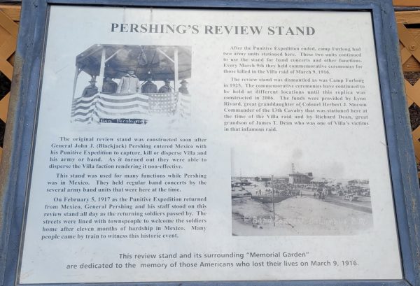 PERSHING’S REVIEW STAND MEMORIAL PLAQUE