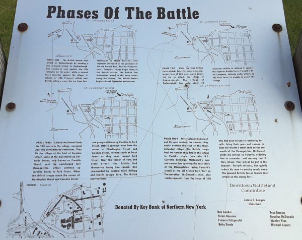 PHASES OF THE BATTLE REVOLUTIONARY WAR MEMORIAL PLAQUE