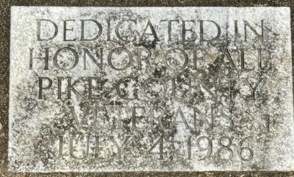 PIKE COUNTY VETERANS MEMORIAL CANNON STONE
