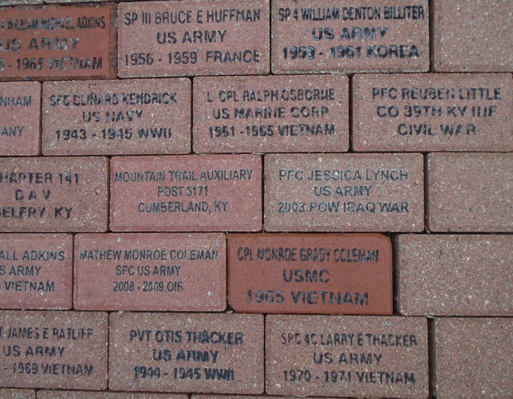 PIKEVILLE WAR MEMORIAL BRICKS SECTION B