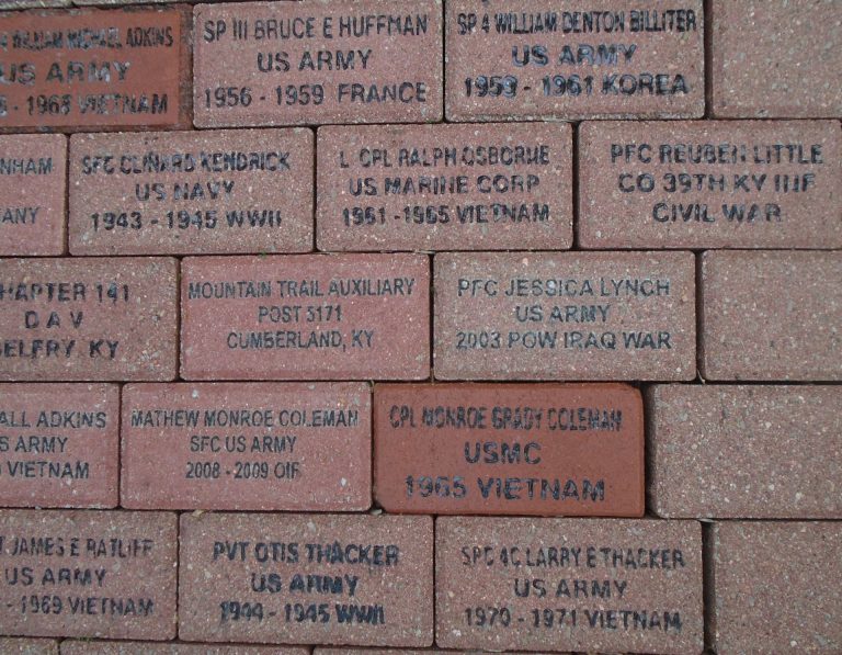 PIKEVILLE WAR MEMORIAL BRICKS SECTION B