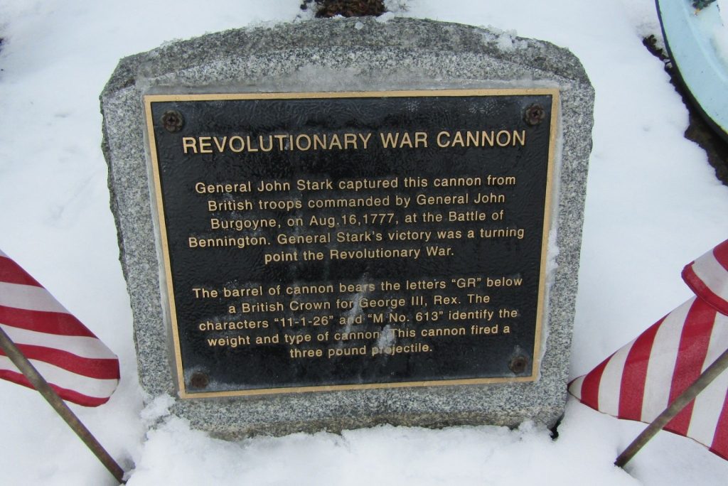 PLYMOUTH REVOLUTIONARY WAR CANNON MEMORIAL PLAQUE