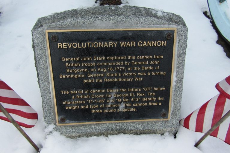 PLYMOUTH REVOLUTIONARY WAR CANNON MEMORIAL PLAQUE