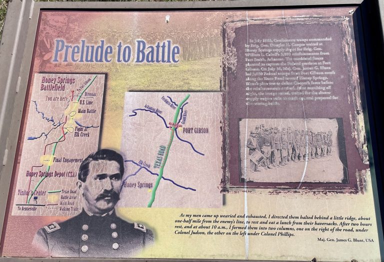 RELUDE TO BATTLE HONEY SPRINGS WAR MEMORIAL PANEL