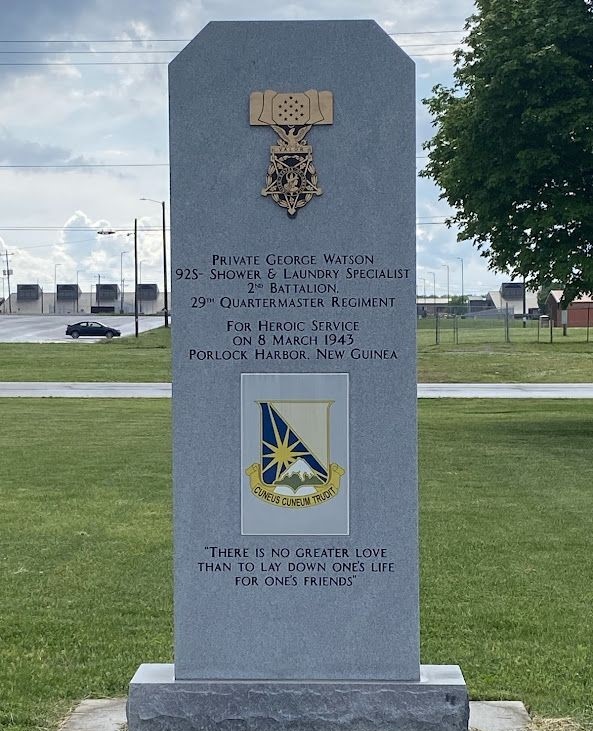 PRIVATE GEORGE WATSON MEDAL OF HONOR WAR MEMORIAL