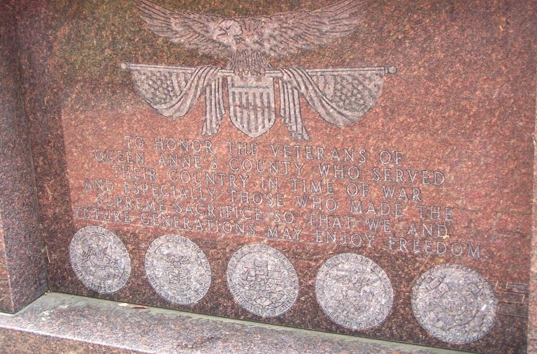 QUEEN ANNE’S COUNTY WAR MEMORIAL VETERANS MEMORIAL STONE