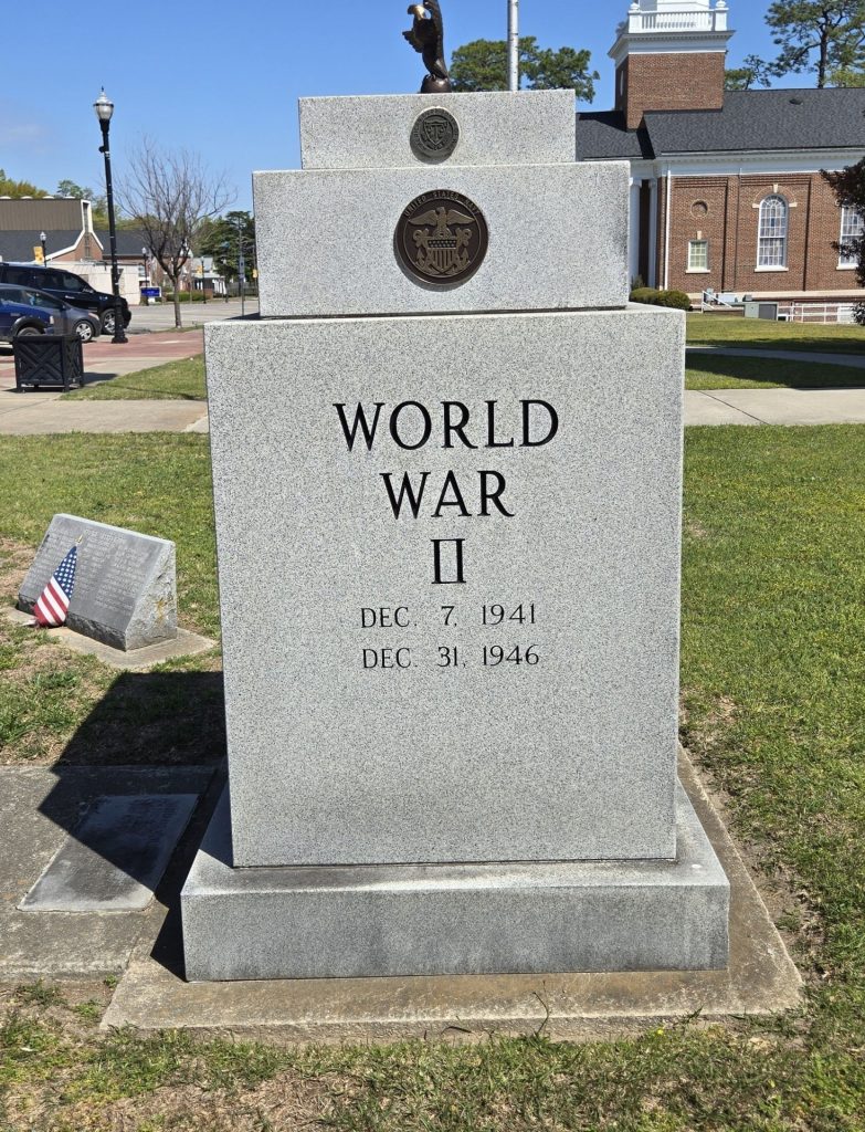 RAEFORD WAR VETERANS MEMORIAL SIDE B