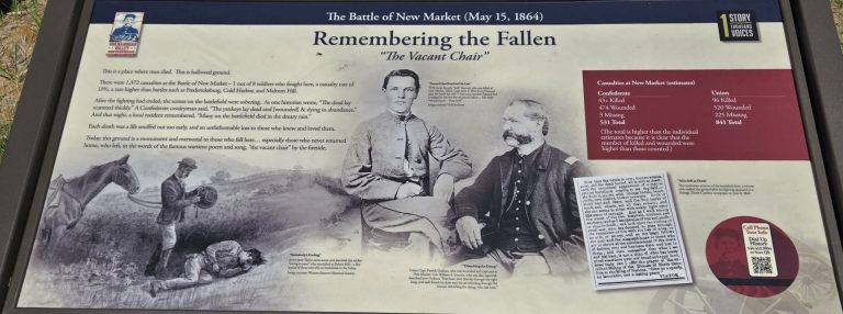 REMEMBERING THE FALLEN WAR NEW MARKET MEMORIAL PANEL