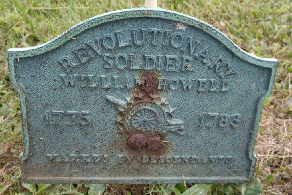 REVOLUTIONARY SOLDIER WILLIAM HOWELL WAR MEMORIAL PLAQUE