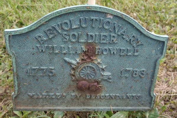REVOLUTIONARY SOLDIER WILLIAM HOWELL WAR MEMORIAL PLAQUE