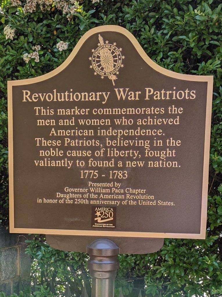 REVOLUTIONARY WAR PATRIOTS MEMORIAL MARKER BEL AIR