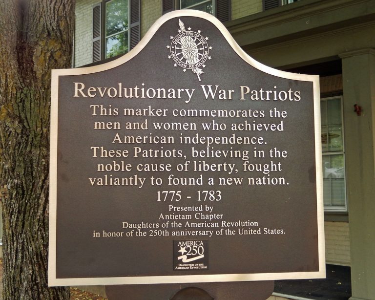 REVOLUTIONARY WAR PATRIOTS MEMORIAL MARKER SHARPSBURG