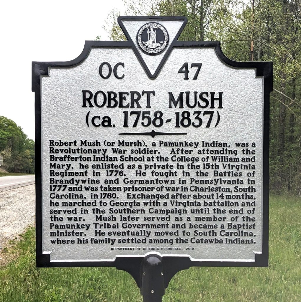 ROBERT MUSH REVOLUTIONARY WAR SOLDIERS MEMORIAL MARKER