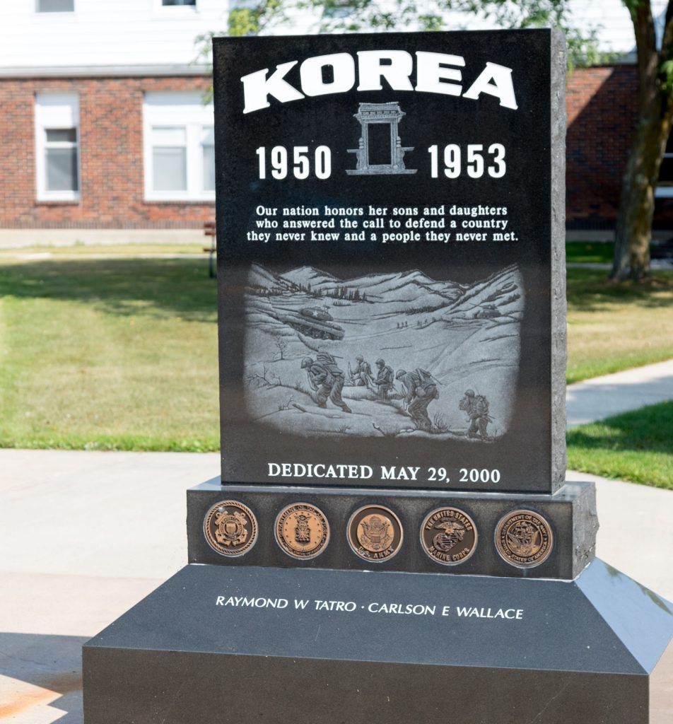 ROGERS CITY KOREA WAR MEMORIAL FRONT